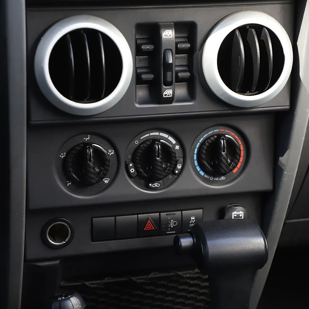 For 2007-2010 Jeep Wrangler JK JKU Air Conditioning Switch Knob Cover Trim - Image 3