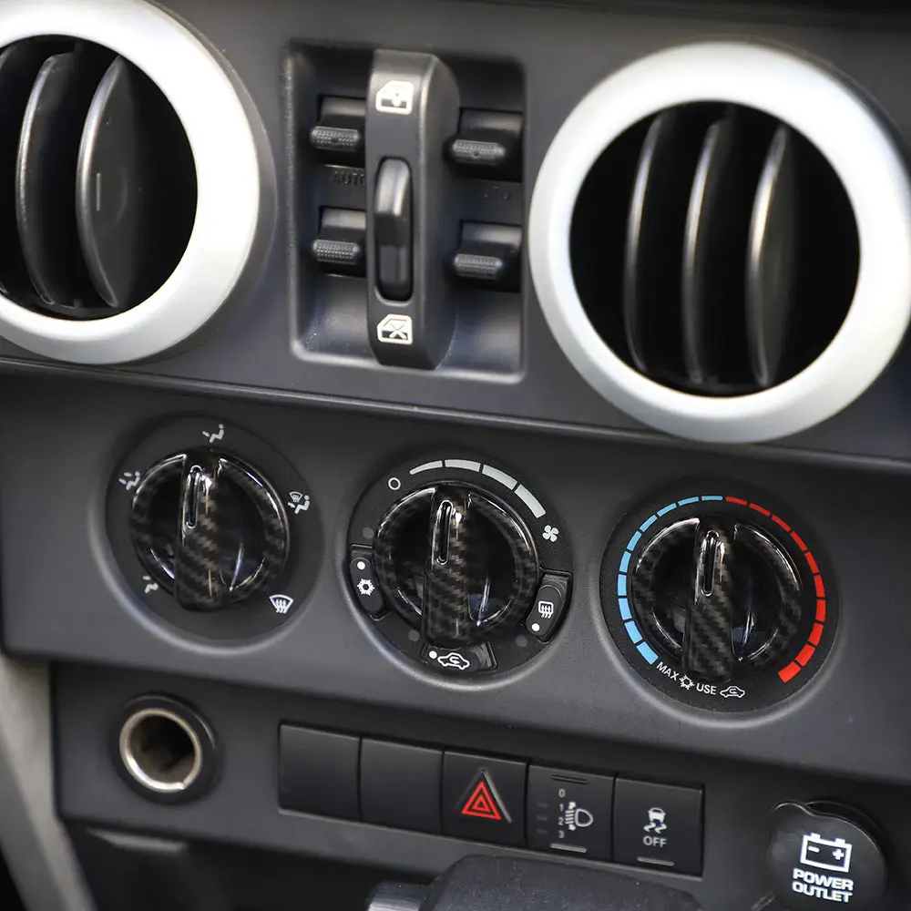 For 2007-2010 Jeep Wrangler JK JKU Air Conditioning Switch Knob Cover Trim - Image 4