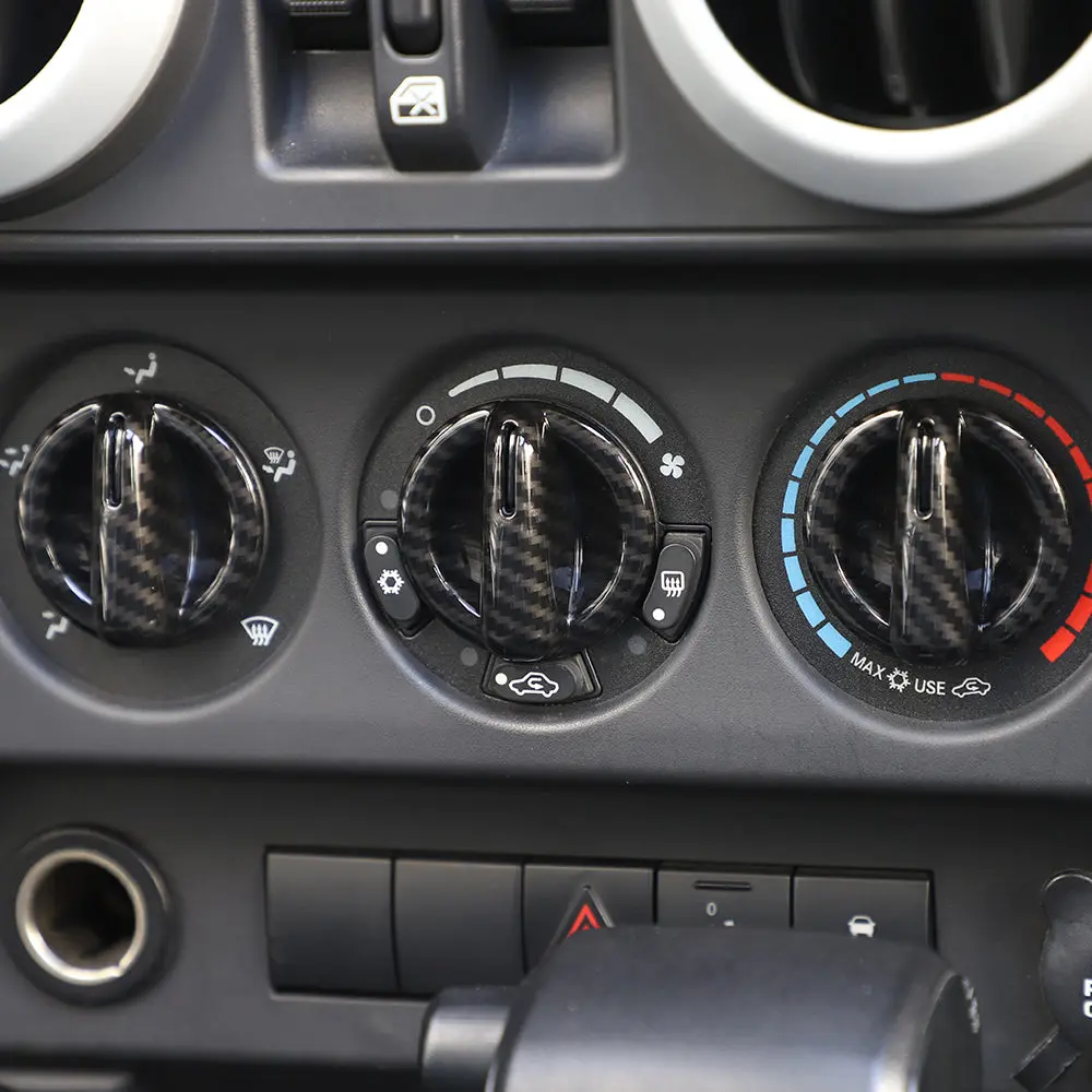 For 2007-2010 Jeep Wrangler JK JKU Air Conditioning Switch Knob Cover Trim - Image 5
