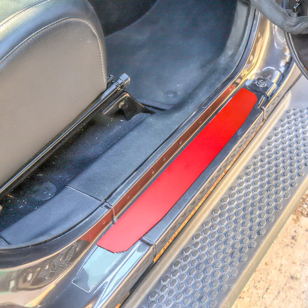 For 2018+ Jeep Wrangler JL JT 2Door Aluminum Alloy Door Sill Threshold Guard Entry Plate Protector Strip Trim - Image 2