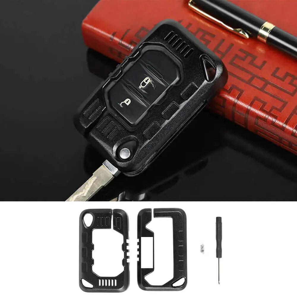For 2018+ Jeep Wrangler JL & Gladiator JT Aluminum Alloy Key Case Trim Cover Shell Protector