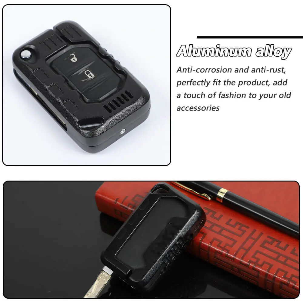 For 2018+ Jeep Wrangler JL & Gladiator JT Aluminum Alloy Key Case Trim Cover Shell Protector - Image 2
