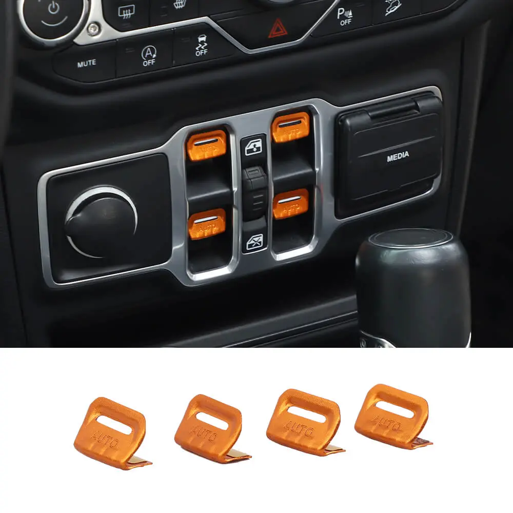 For 2018+ Jeep Wrangler JL JLU & Gladiator JT Aluminum Alloy Window Switch Button Cover Trim - Power Window Control Accent - Image 12