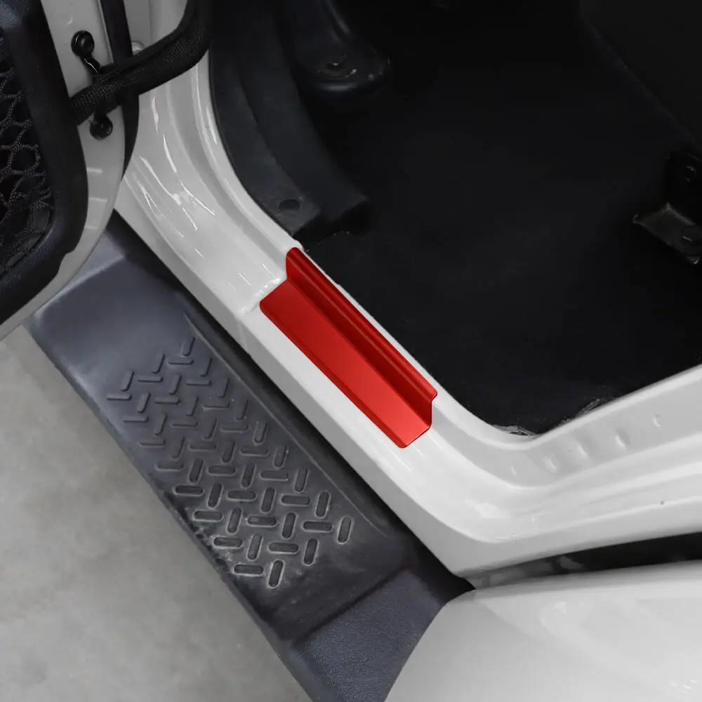 For 2007-2018 Jeep Wrangler JK JKU Aluminum Door Sill Plate Threshold Entry Guards Trim Cover Strip - Image 3