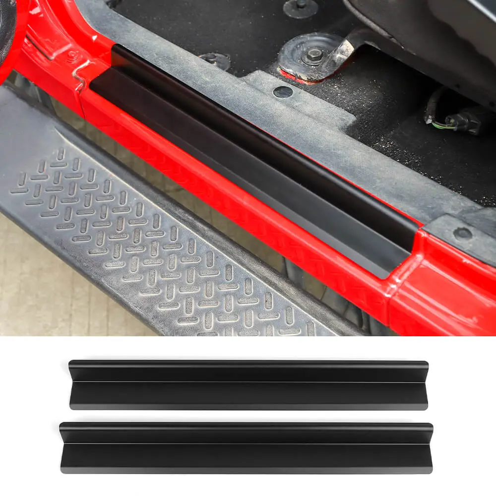 For 2007-2018 Jeep Wrangler JK JKU Aluminum Door Sill Plate Threshold Entry Guards Trim Cover Strip - Image 8