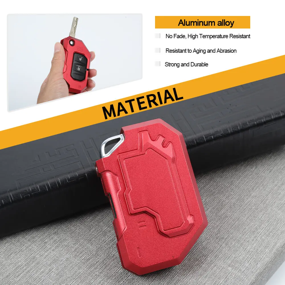 For 2018+ Jeep Wrangler JL & Gladiator JT Aluminum Key Fob Cover Case Protector Shell Trim - Image 4