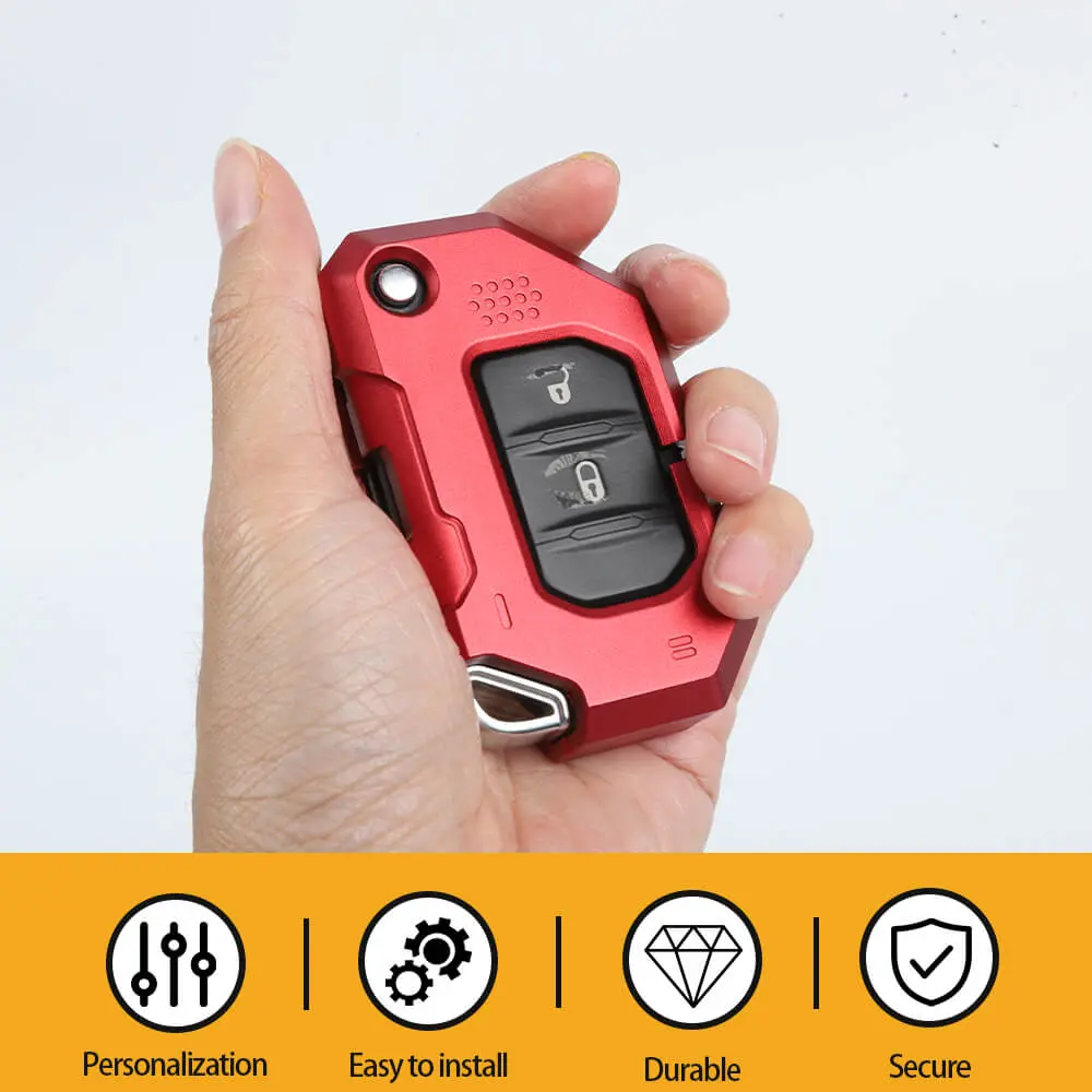 For 2018+ Jeep Wrangler JL & Gladiator JT Aluminum Key Fob Cover Case Protector Shell Trim - Image 5