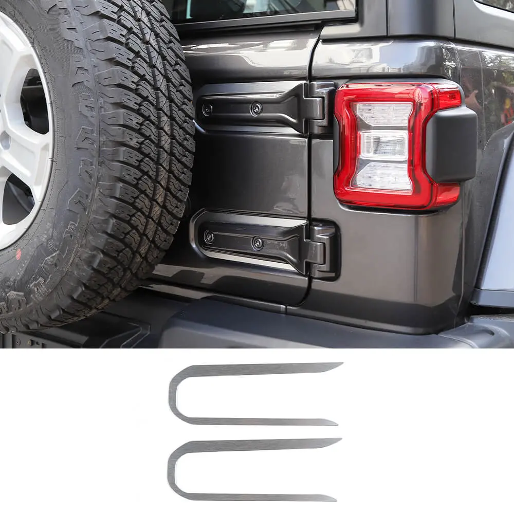 For 2018+ Jeep Wrangler JL JLU Aluminum Tailgate Hinge U-shaped Decorative Strip Cover Trim