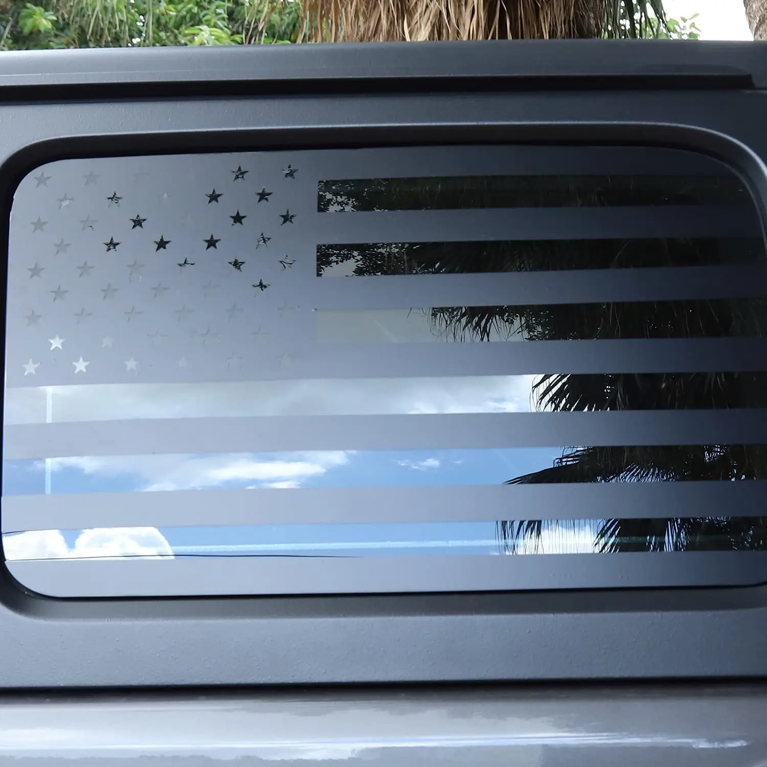 For 2018+ Jeep Wrangler JL 2 Door  American Flag Window Decals Vinyl Rear Window Stickers - Image 3