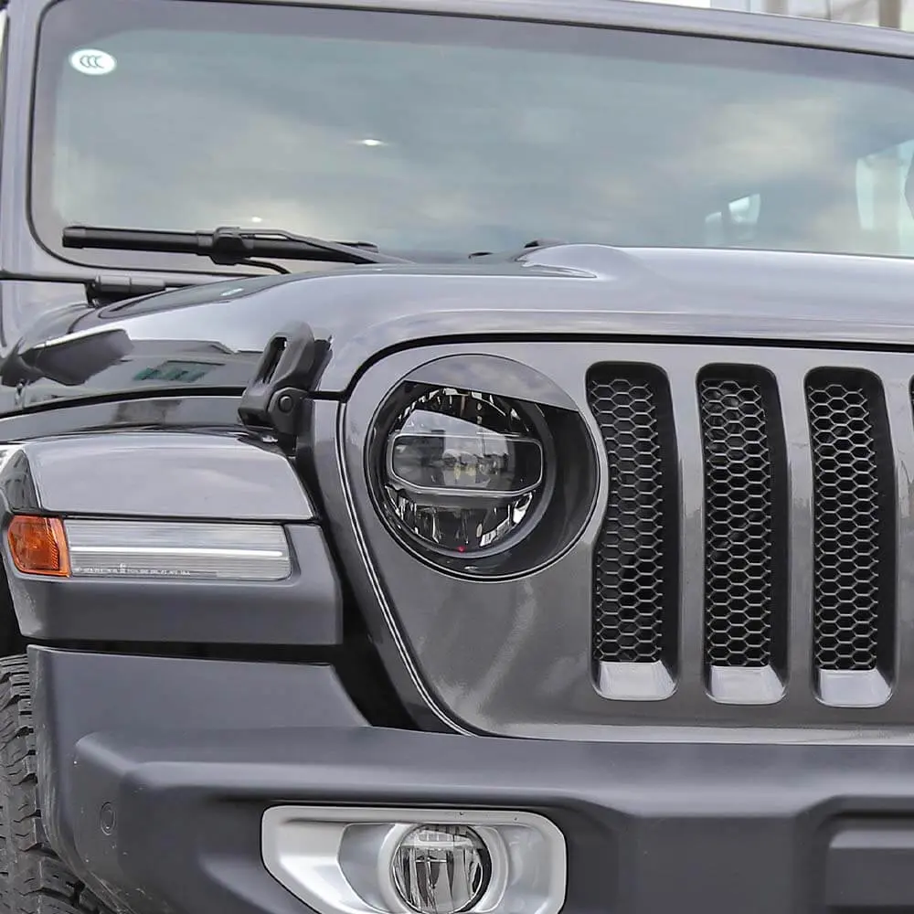 For 2018-2023 Jeep Wrangler JL Gladiator JT Sport Angry Eyes Front Headlight Bezels Trim - Image 8