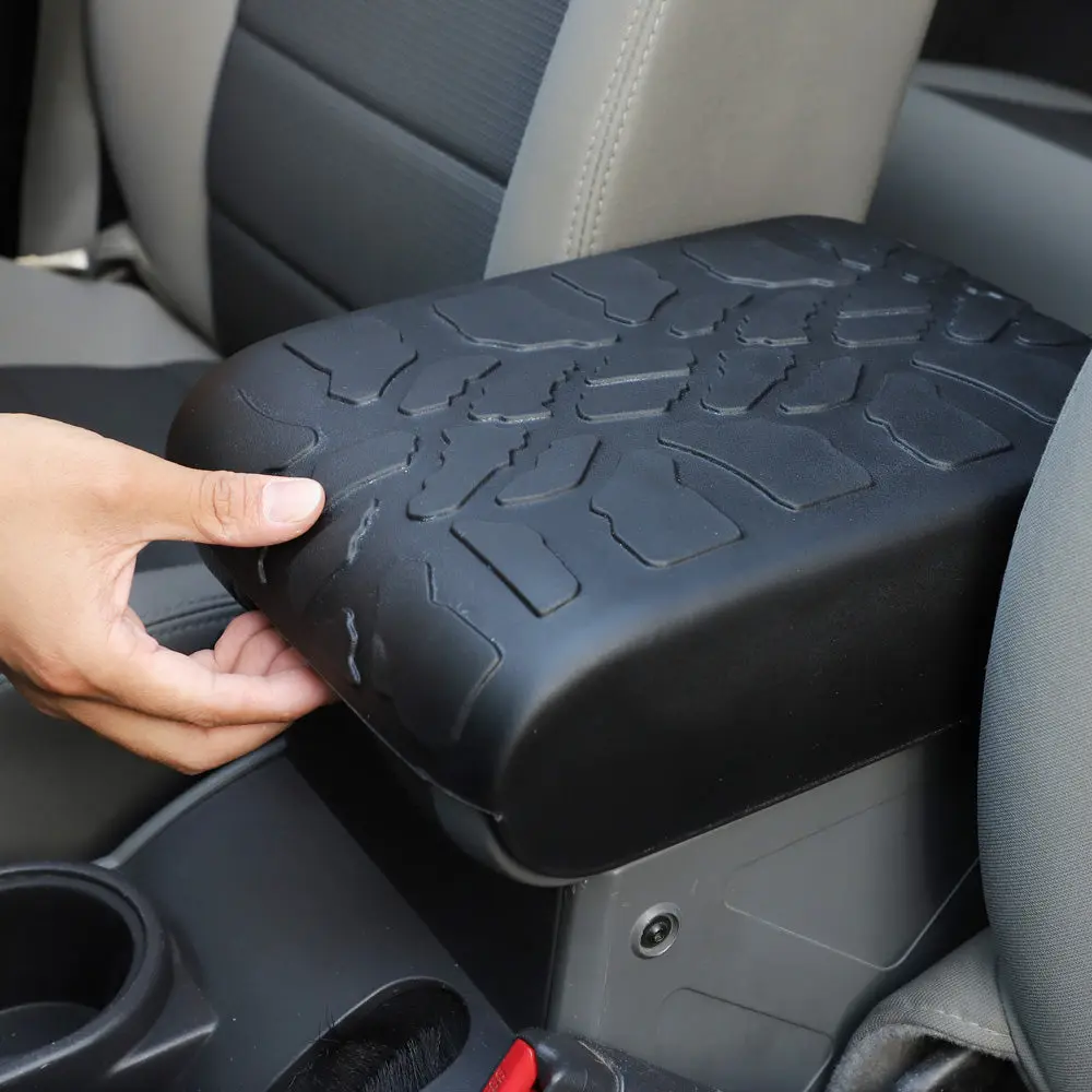 For 2007-2010 Jeep Wrangler JK JKU Armrest Box Cover Pad Rubber Mat Non-slip Cushion - Image 4