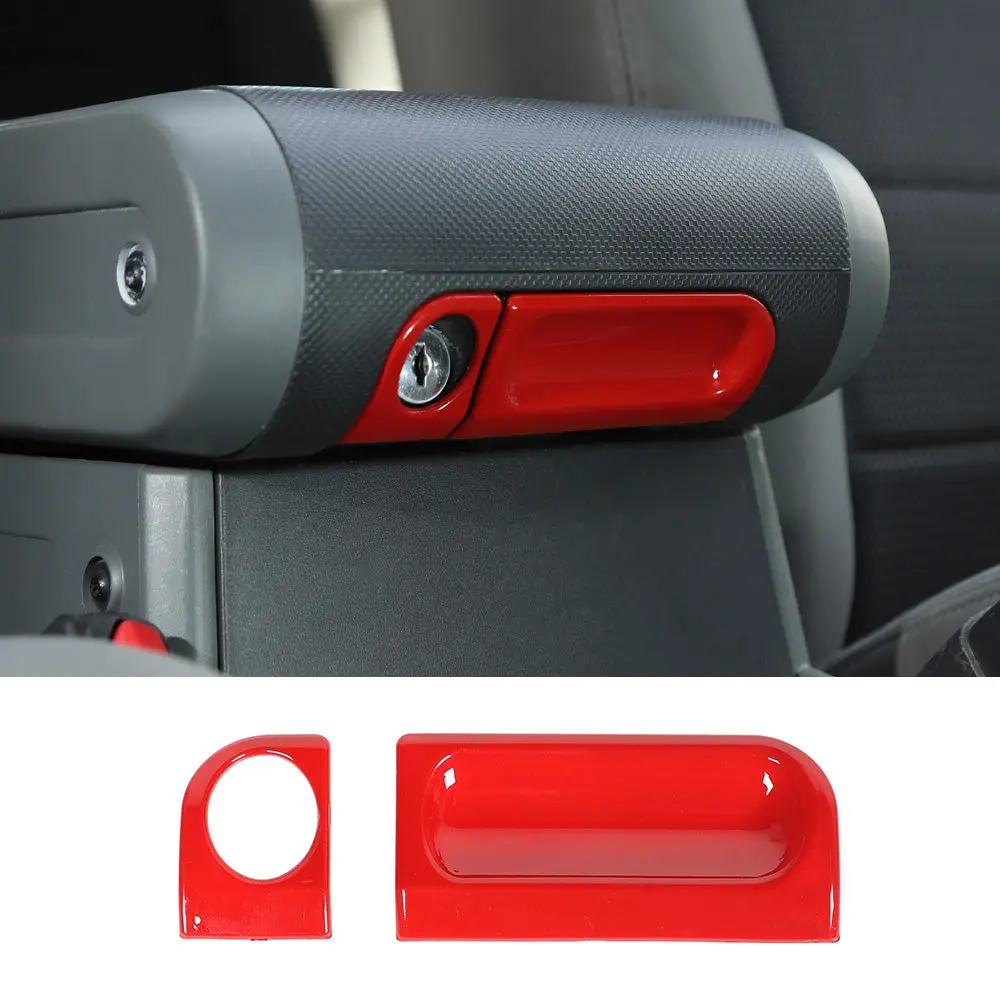 For 2007-2010 Jeep Wrangler JK JKU Armrest Box Switch Decor Cover Trim - Image 9