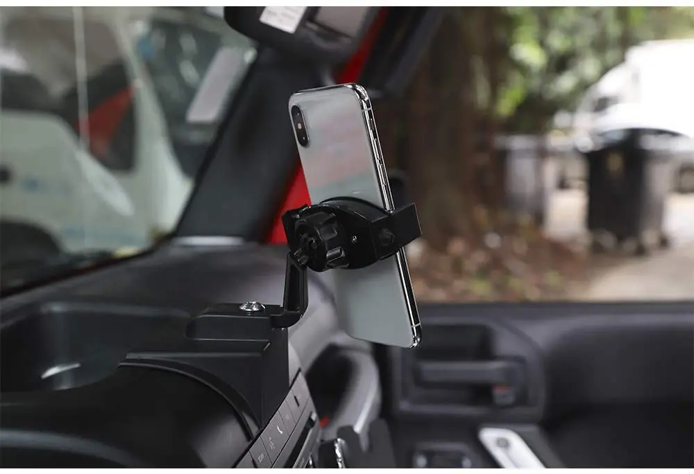 For 2011-2018 Jeep Wrangler JK JKU Automotive Dashboard Car Windshield Cell Phone Holder Mounting Kit - Image 4
