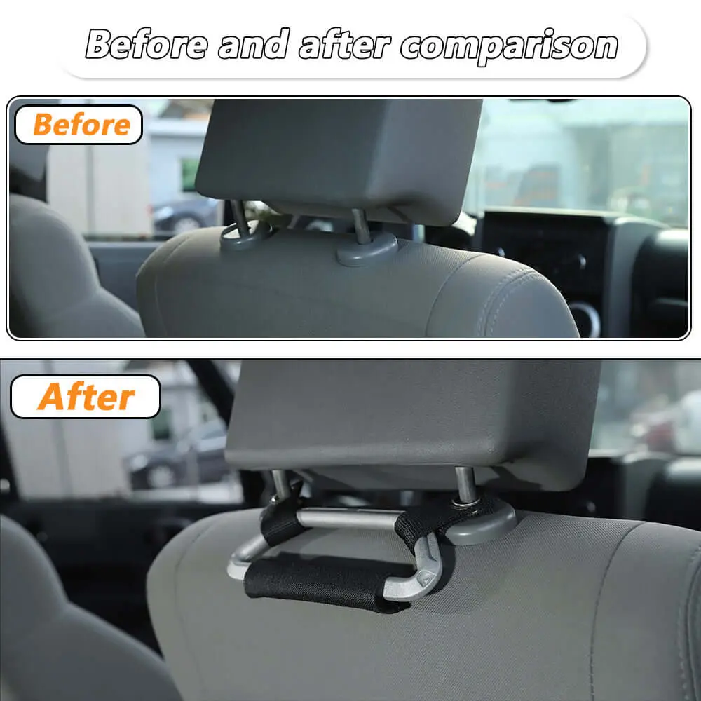 For Jeep Universal Back-Grip Headrest Passenger Grab Handles - Image 2