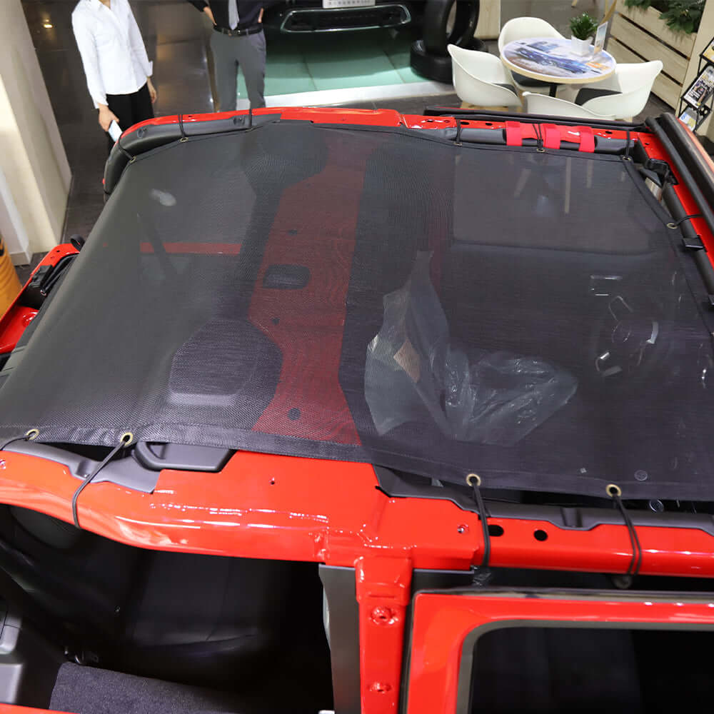 For 2018+ Jeep Wrangler JL JLU 2 Door Bikini Mesh Shade Top Cover UV Protection Full Length Long & Short Size - Image 4