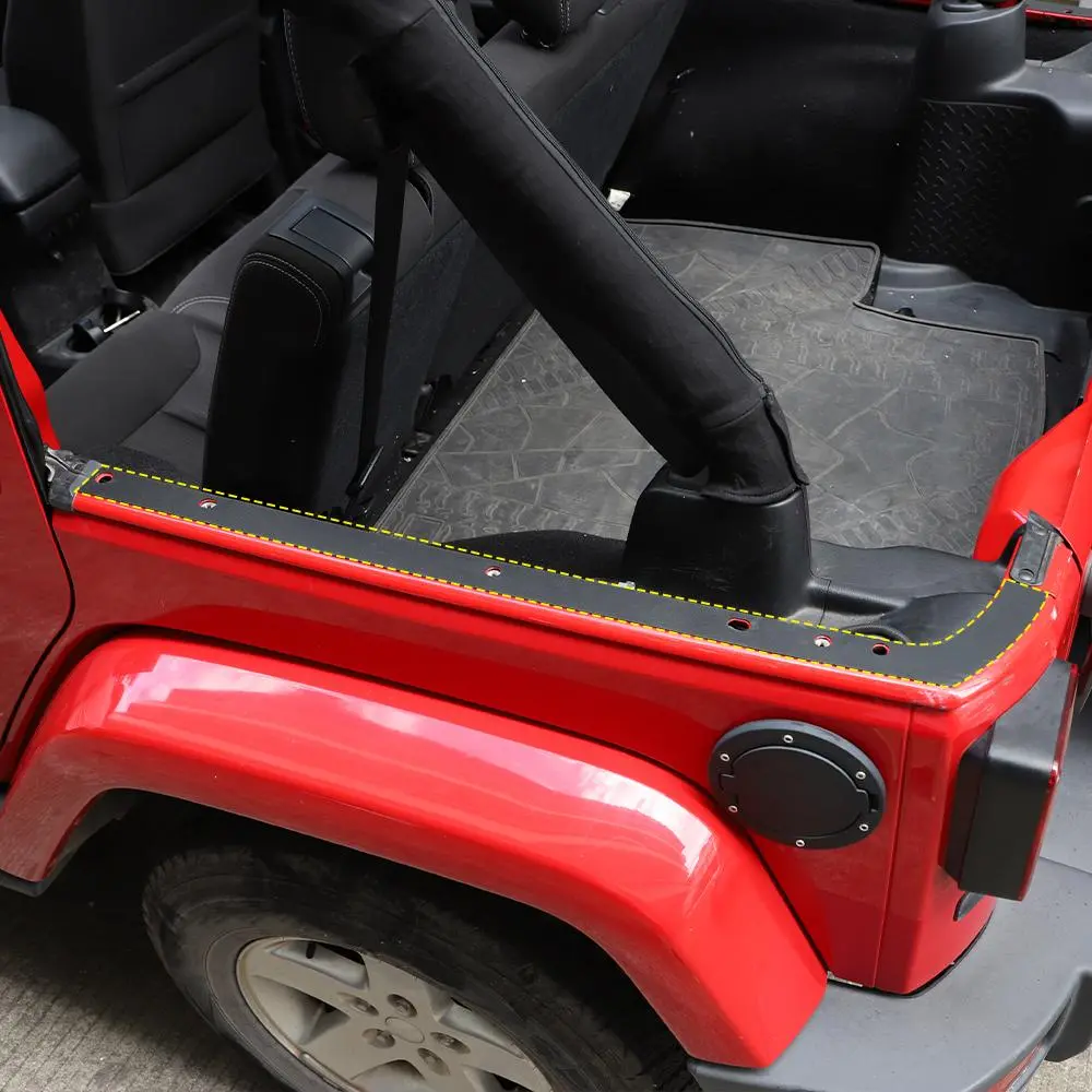For 2011-2018 Jeep Wrangler JK 4Door Car Roof Mounting Hole Pad Cover Black - Image 4