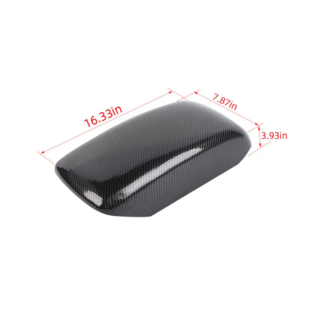For 2011-2021 Jeep Grand Cherokee WK2 Black Carbon Fiber Central Armrest Box Panel Cover Trim - Image 7