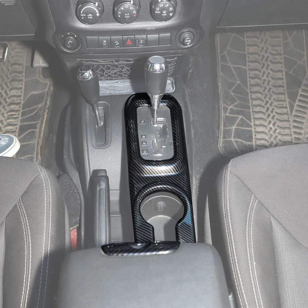 For 2011-2018 Jeep Wrangler JK JKU Cup Holder Panel & Armrest Storage Central Key Cover Trim - Image 4
