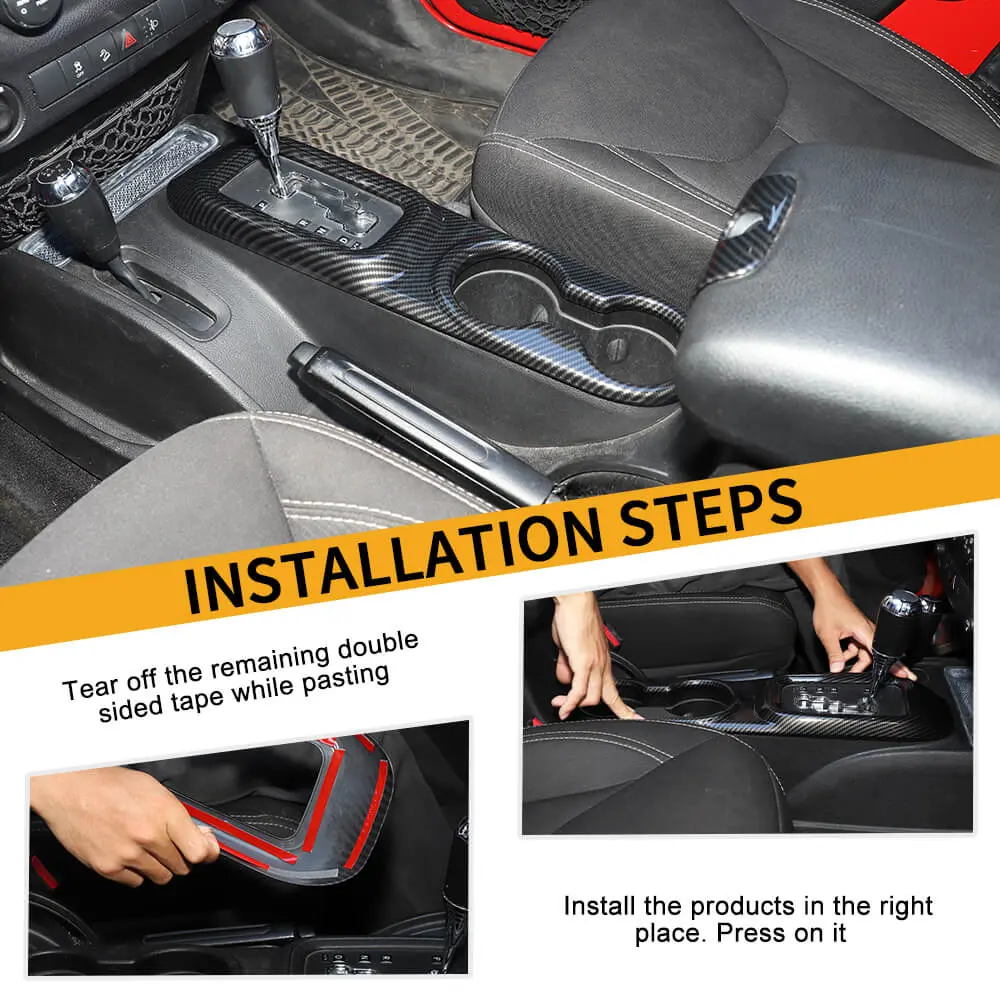 For 2011-2018 Jeep Wrangler JK JKU Cup Holder Panel & Armrest Storage Central Key Cover Trim - Image 5