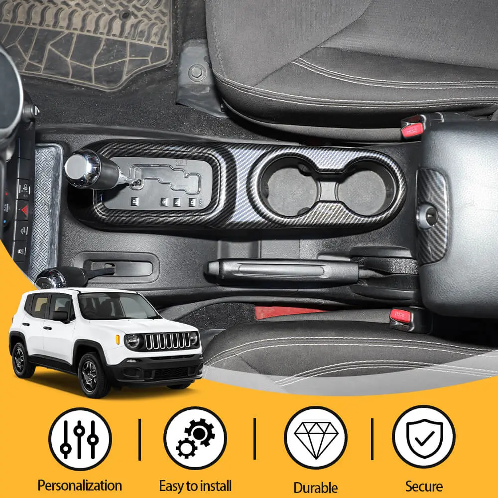 For 2011-2018 Jeep Wrangler JK JKU Cup Holder Panel & Armrest Storage Central Key Cover Trim - Image 7