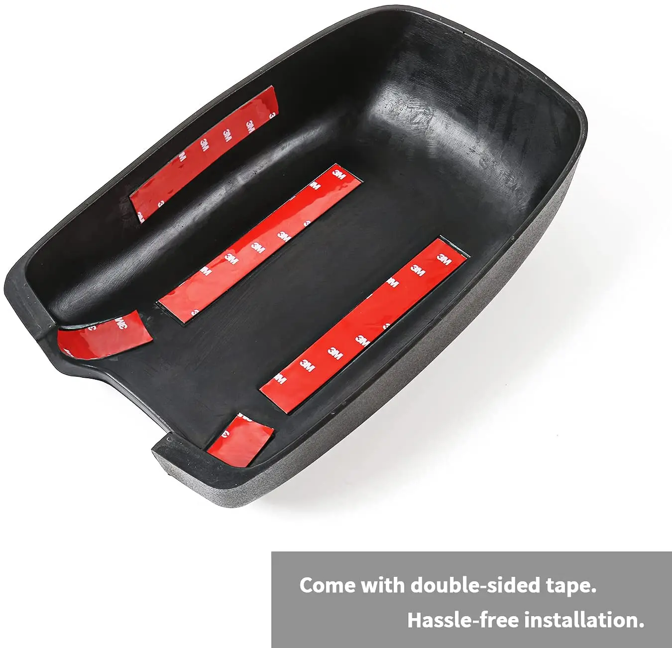 For 2011-2018 Jeep Wrangler JK JKU Black Center Console Armrest box Pet Pad Crack Pattern Surface Waterproof Rubber Pad Cover - Image 6