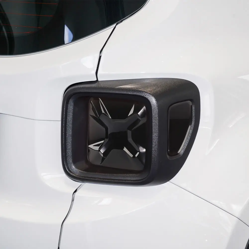 For 2015+ Jeep Renegade Smoked Rear Tail Light Guards Trim Cover Blackened - Image 3