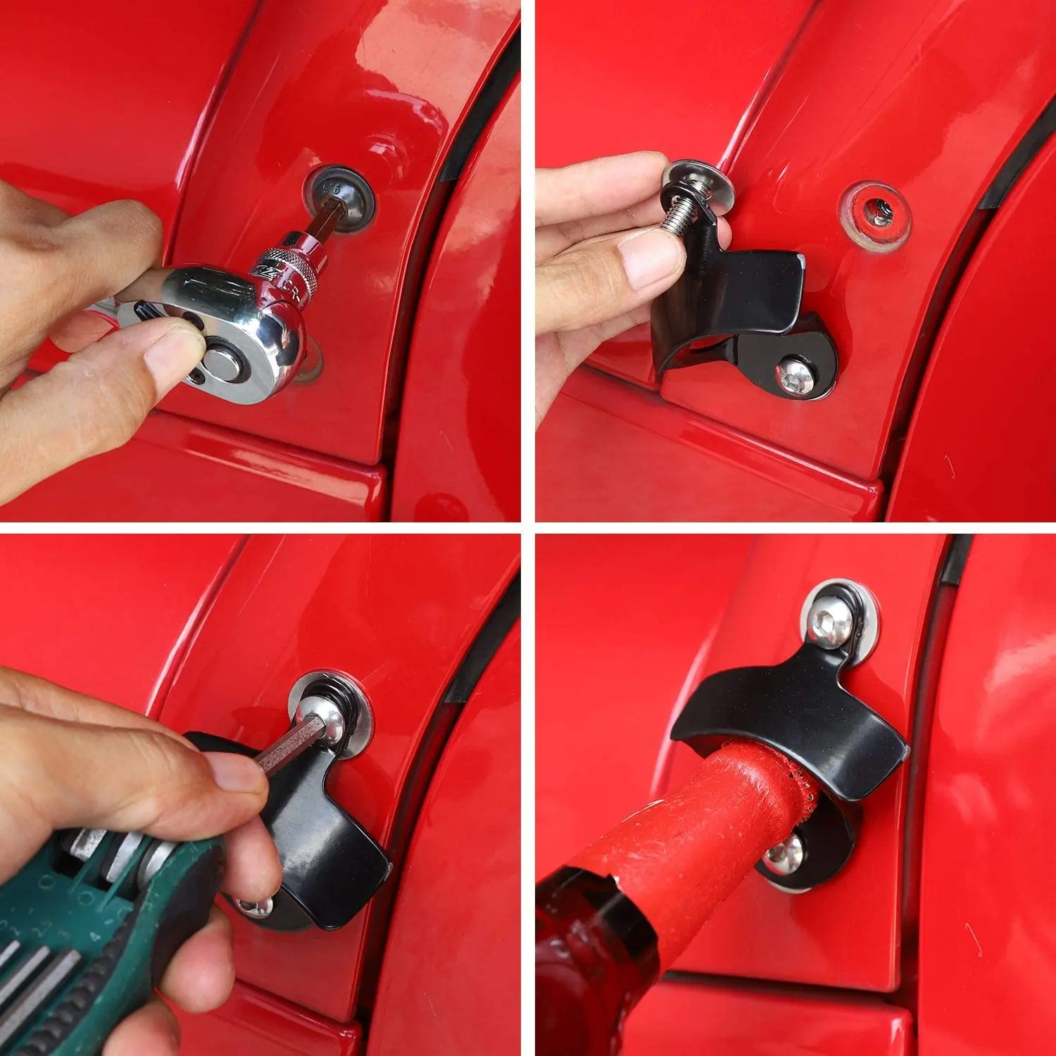 For 2007-2018 Jeep Wrangler JK JKU Unlimited Body Mounted Beer Bottle Opener - Image 4