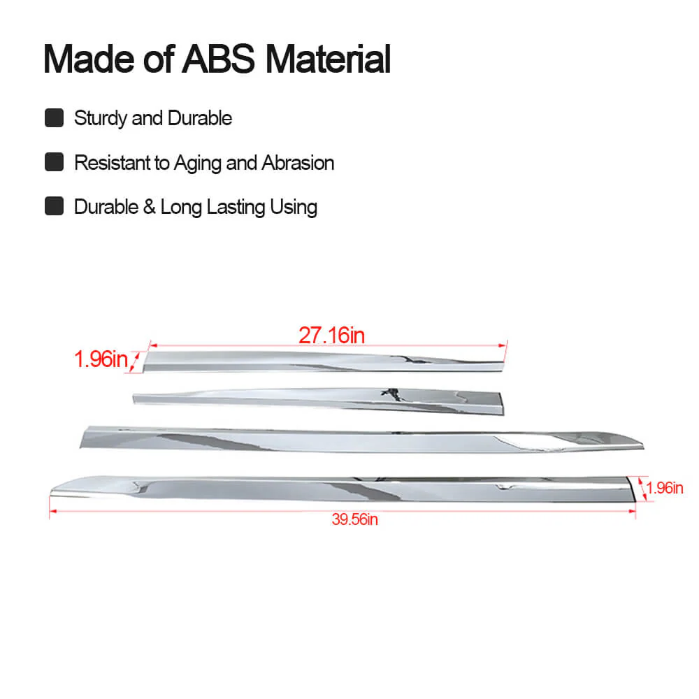 For 2014+ Jeep Cherokee Body Side Door Molding Strip Trim - Image 7