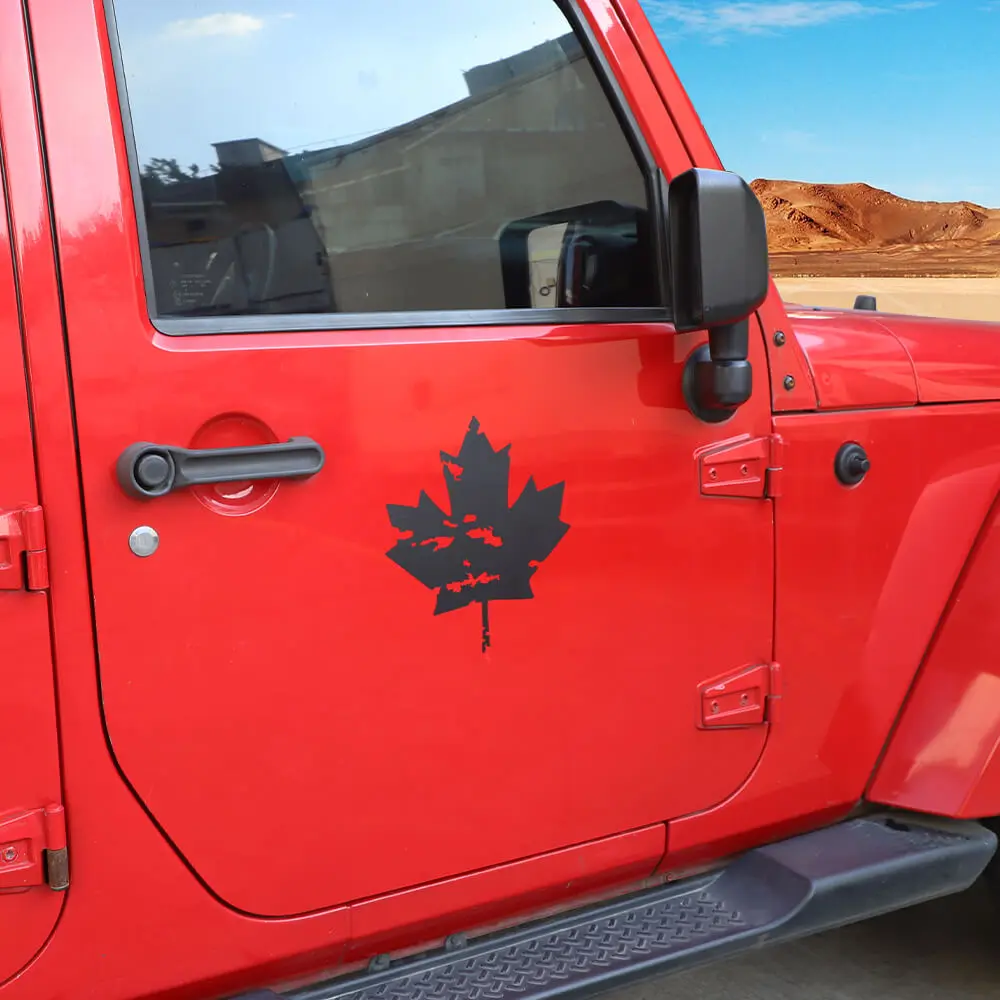 For Jeep Wrangler CJ YJ TJ JK JL JT Canadian Maple Leaf Decal Sticker - Image 4