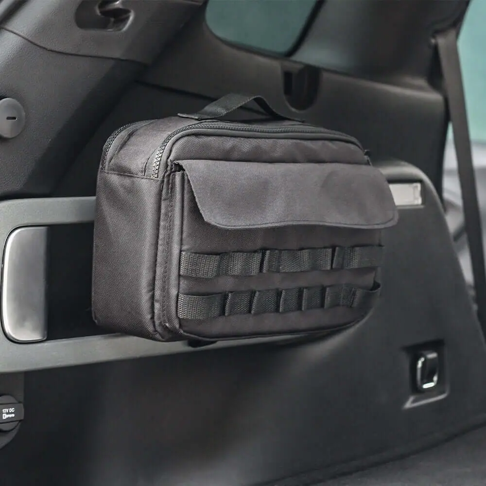 For Jeep Cherokee & Wrangler JL JK TJ JT Trunk Canvas Storage Bag Tool Kit & Cargo Organizer Saddlebag - Image 3