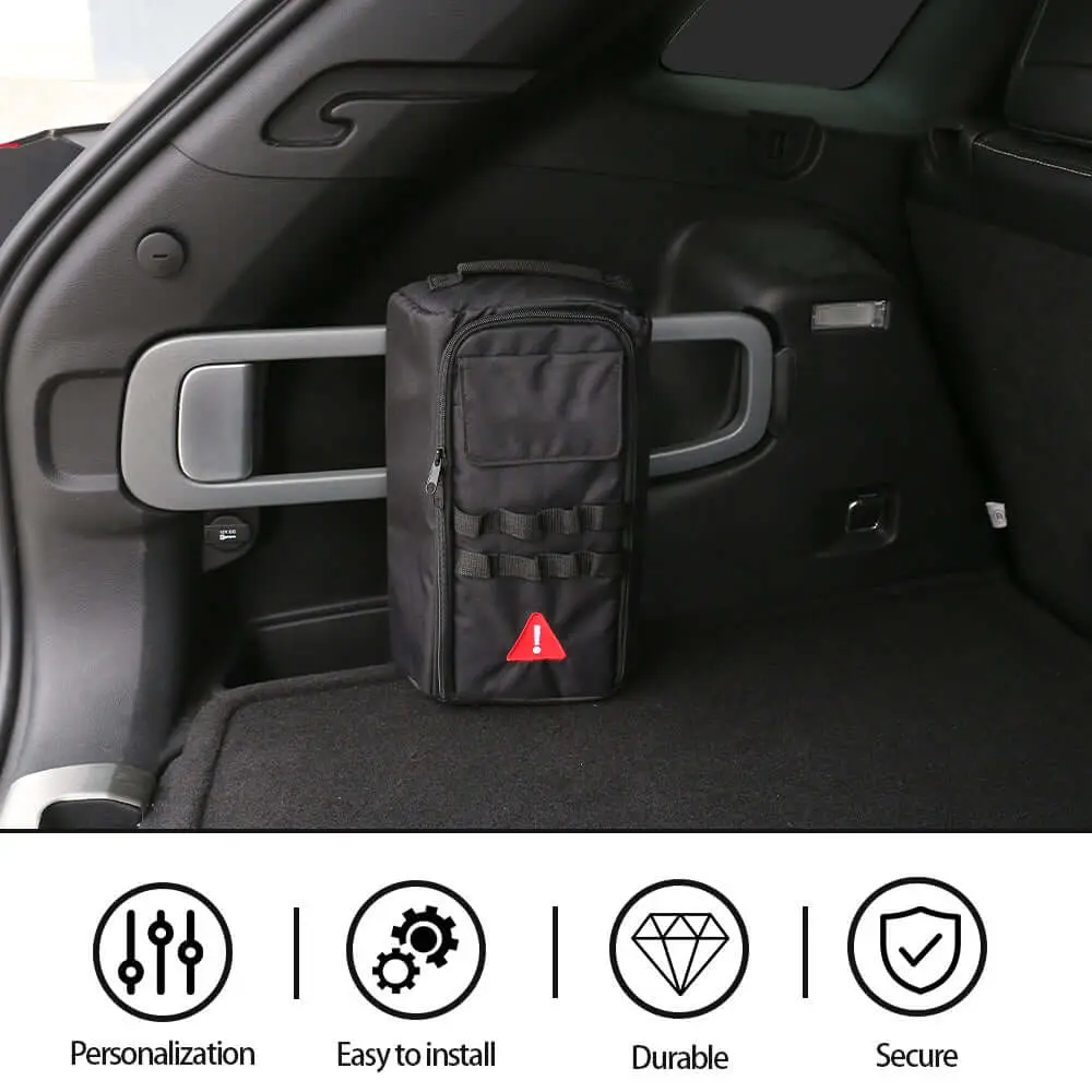 For Jeep Wrangler JL JK TJ JT, Cherokee Trunk Canvas Storage Bag Tool Kit & Cargo Organizer Saddlebag - Image 4