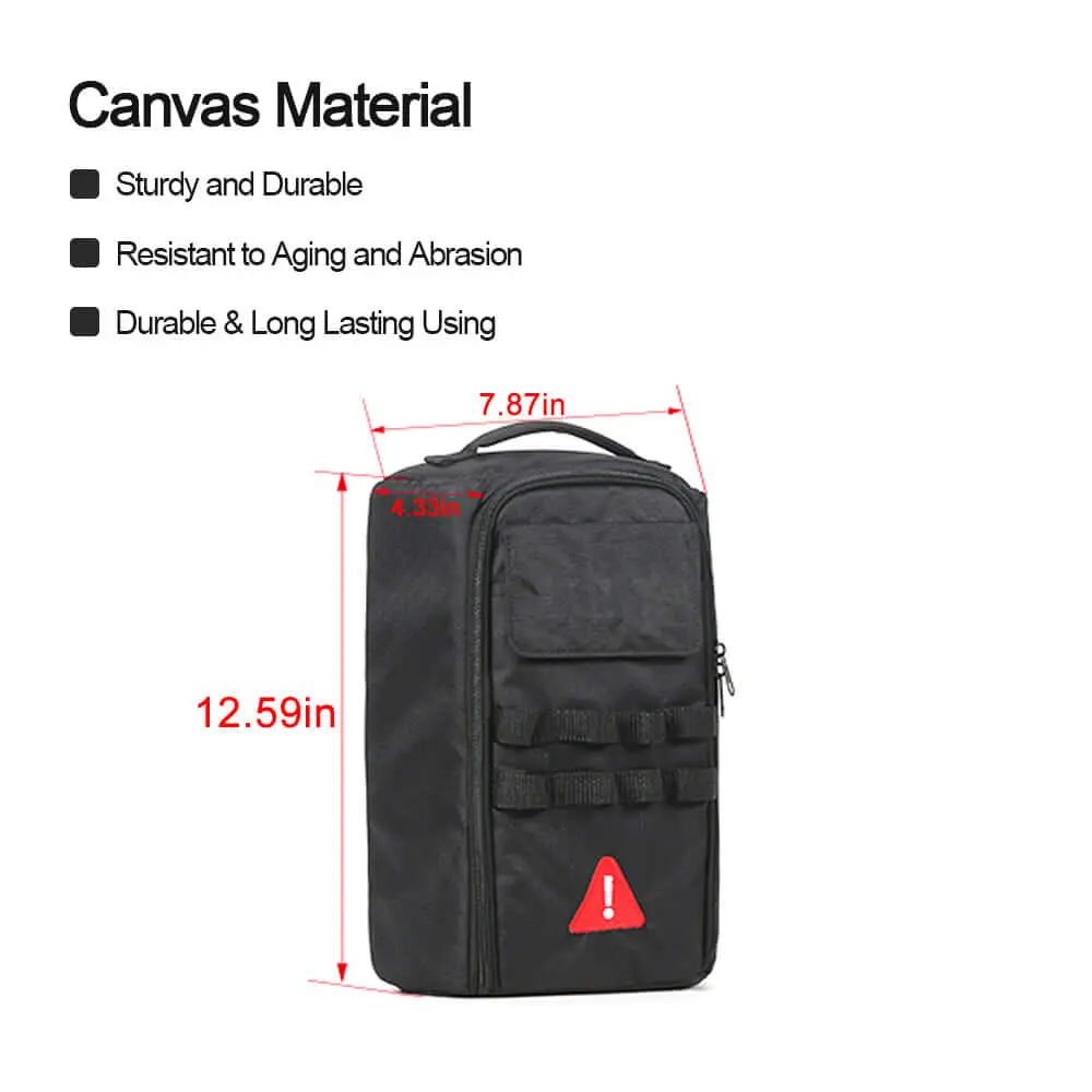 For Jeep Wrangler JL JK TJ JT, Cherokee Trunk Canvas Storage Bag Tool Kit & Cargo Organizer Saddlebag - Image 6