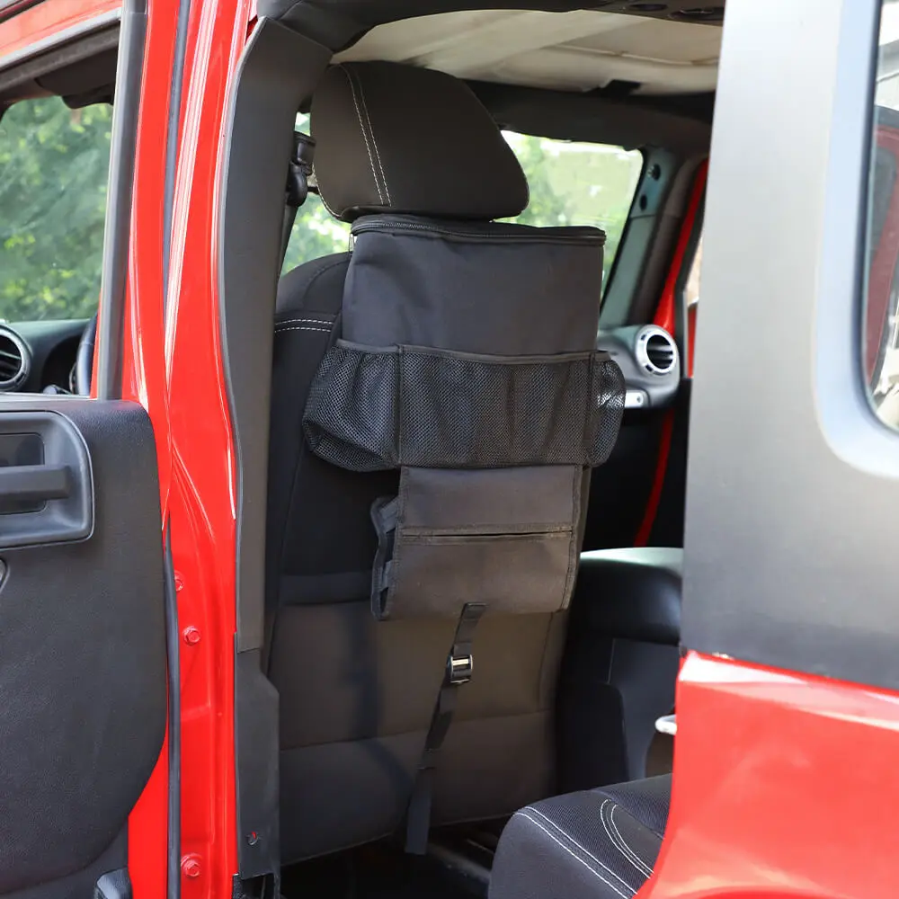 For Jeep Wrangler CJ YJ TJ JK JL JT Car Back Seat Multi-Pocket Travel Cooler Storage Bag Box Hanger Organizer Holder - Image 3