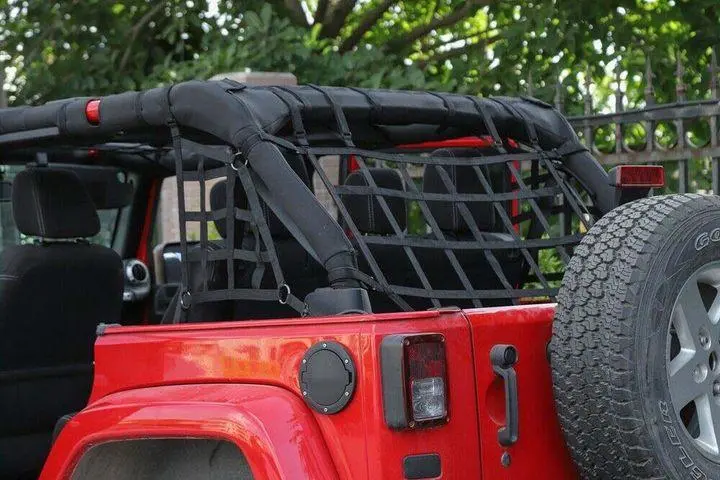 For 2007-2018 Jeep Wrangler JKU 4 Door Car Cargo Net Kit Cover - Image 3