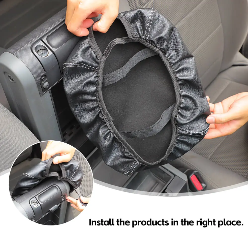 For 2007-2010 Jeep Wrangler JK Car Center Console Armrest Cover Black - Image 7