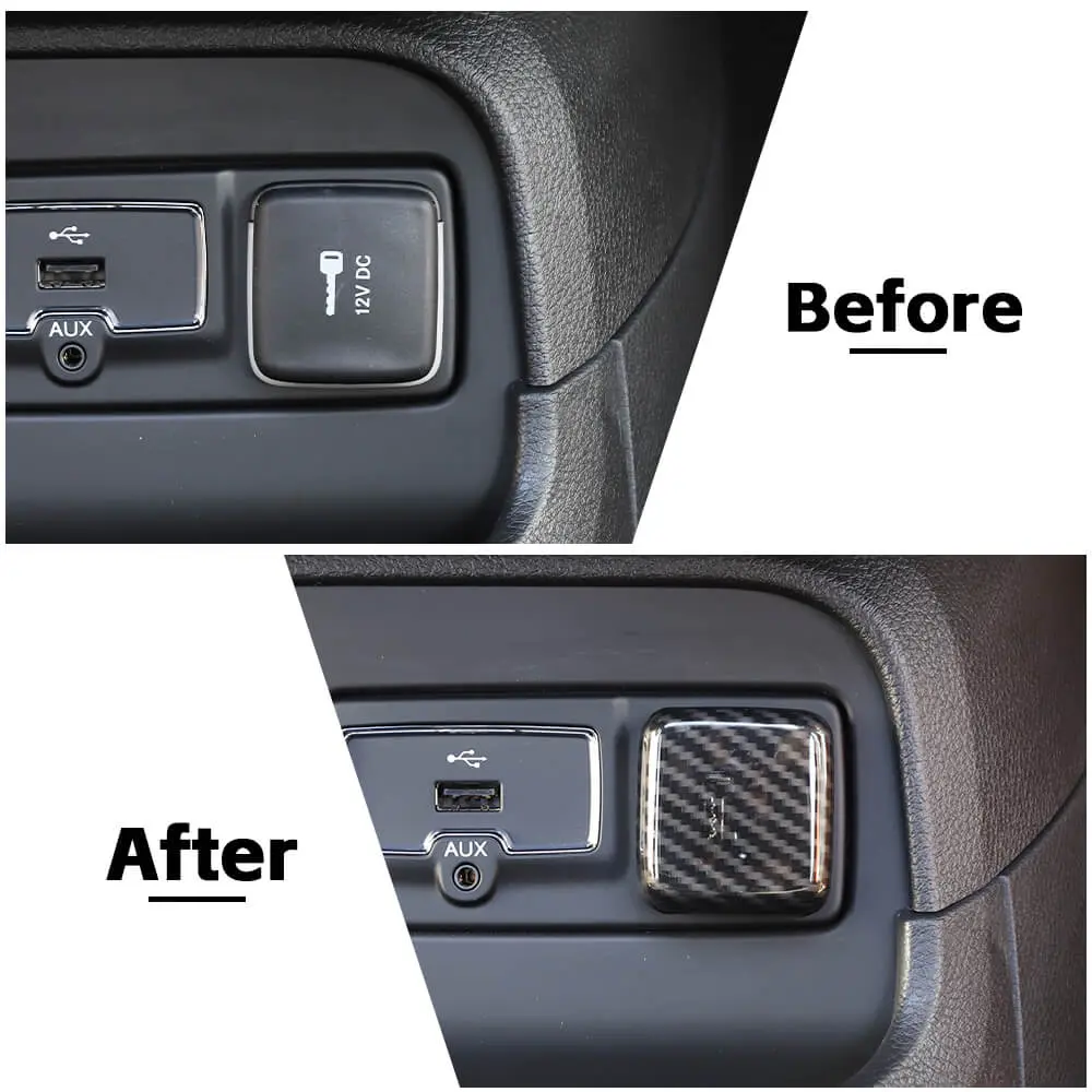 For Jeep 2018+ Renegade/ 2019+ Cherokee Car Cigarette Lighter Decorative Trim - Image 2
