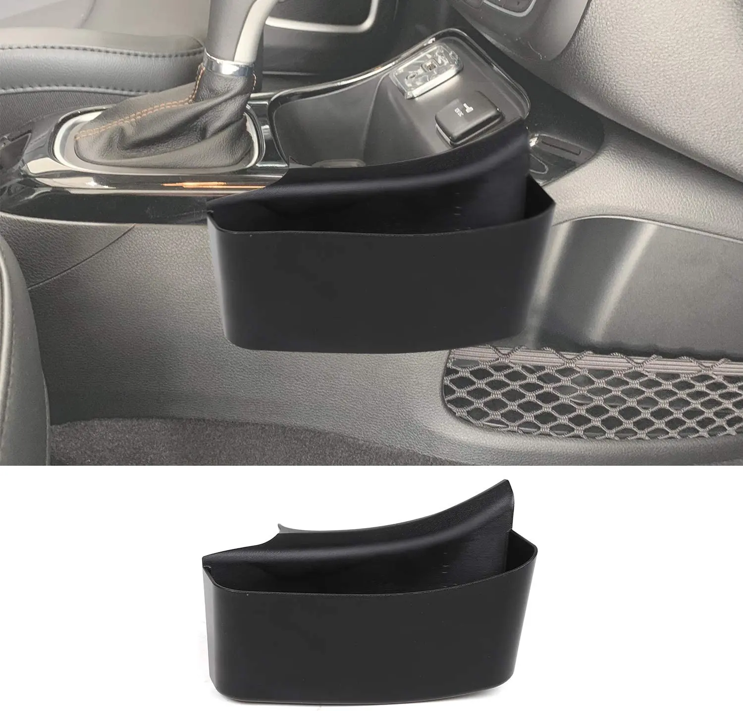 For 2017-2019 Jeep Compass Center Console Gear Shift Storage Box, Organizer Tray Side Pocket