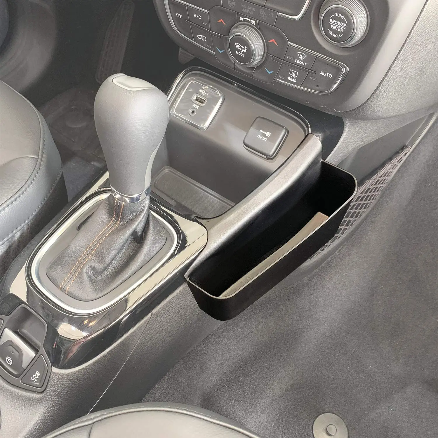 For 2017-2019 Jeep Compass Center Console Gear Shift Storage Box, Organizer Tray Side Pocket - Image 4