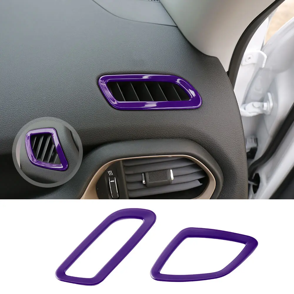 For 2015+ Jeep Renegade Dashboard Front Air Vent Outlet Ring Cover Trim - Image 15