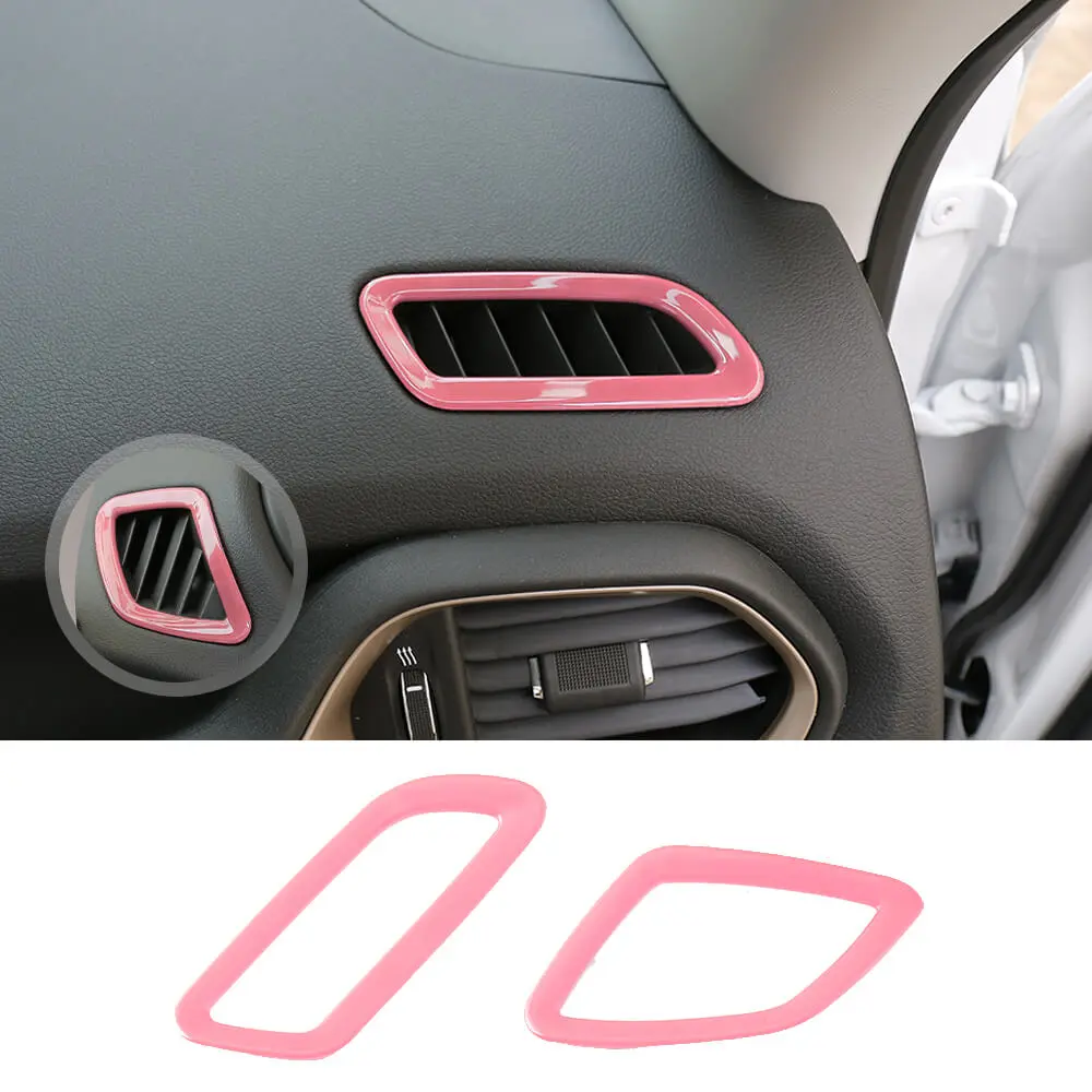 For 2015+ Jeep Renegade Dashboard Front Air Vent Outlet Ring Cover Trim - Image 16