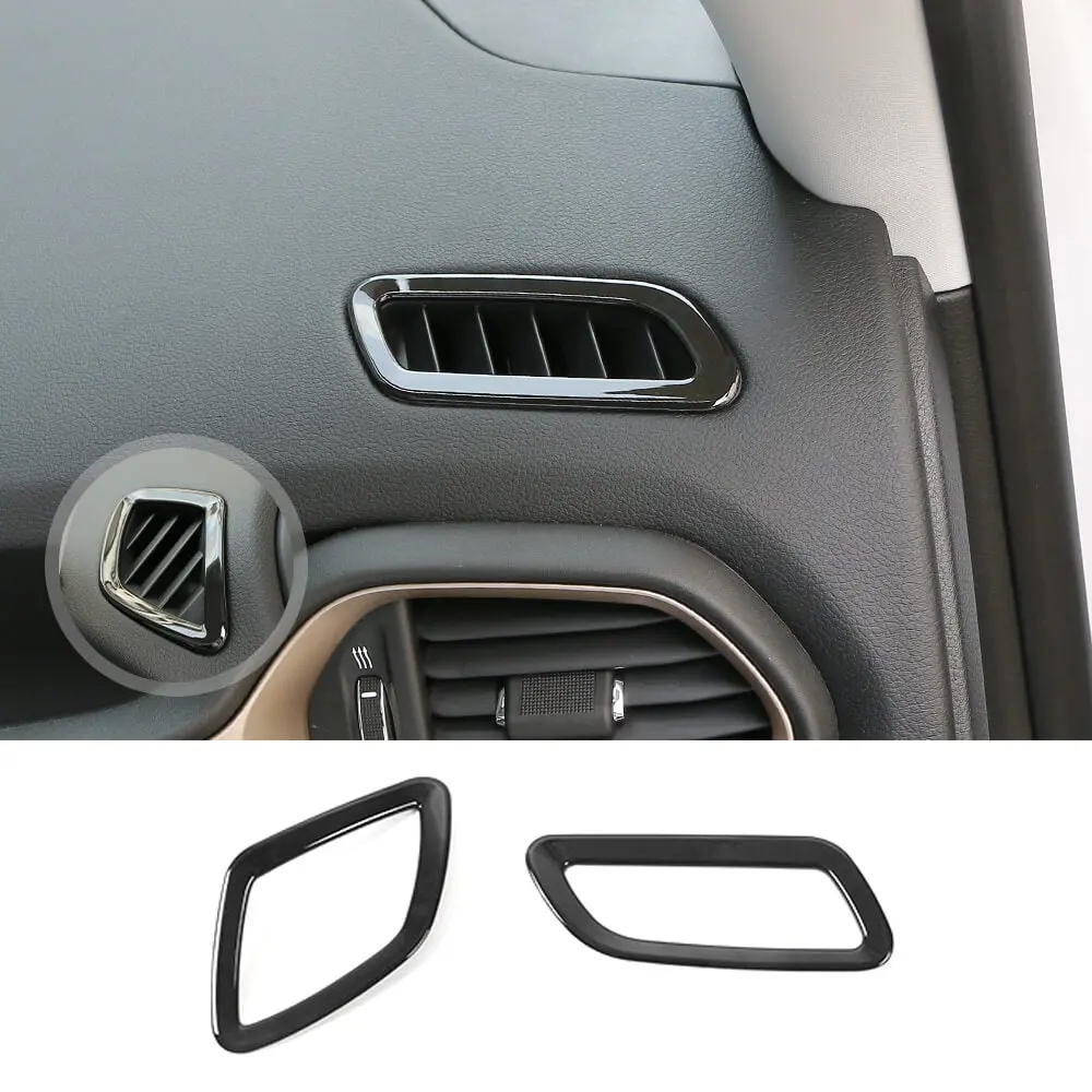 For 2015+ Jeep Renegade Dashboard Front Air Vent Outlet Ring Cover Trim - Image 17