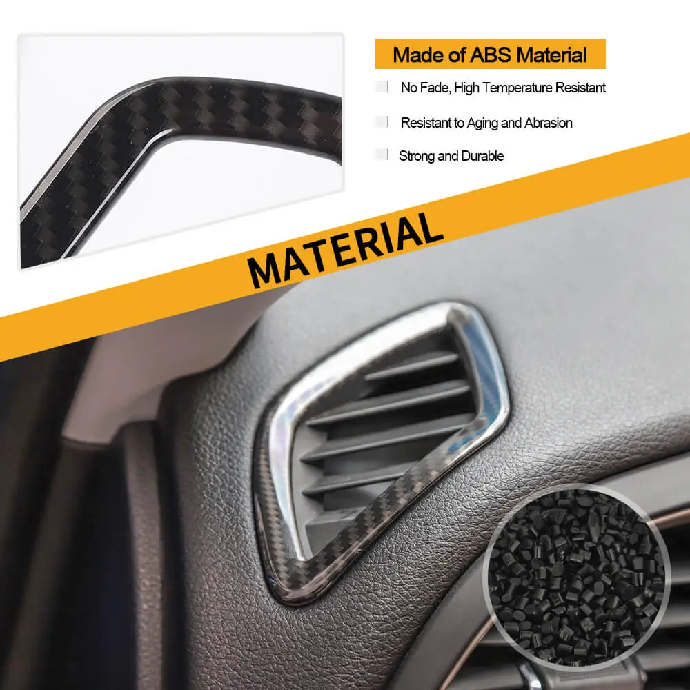 For 2015+ Jeep Renegade Dashboard Front Air Vent Outlet Ring Cover Trim - Image 7