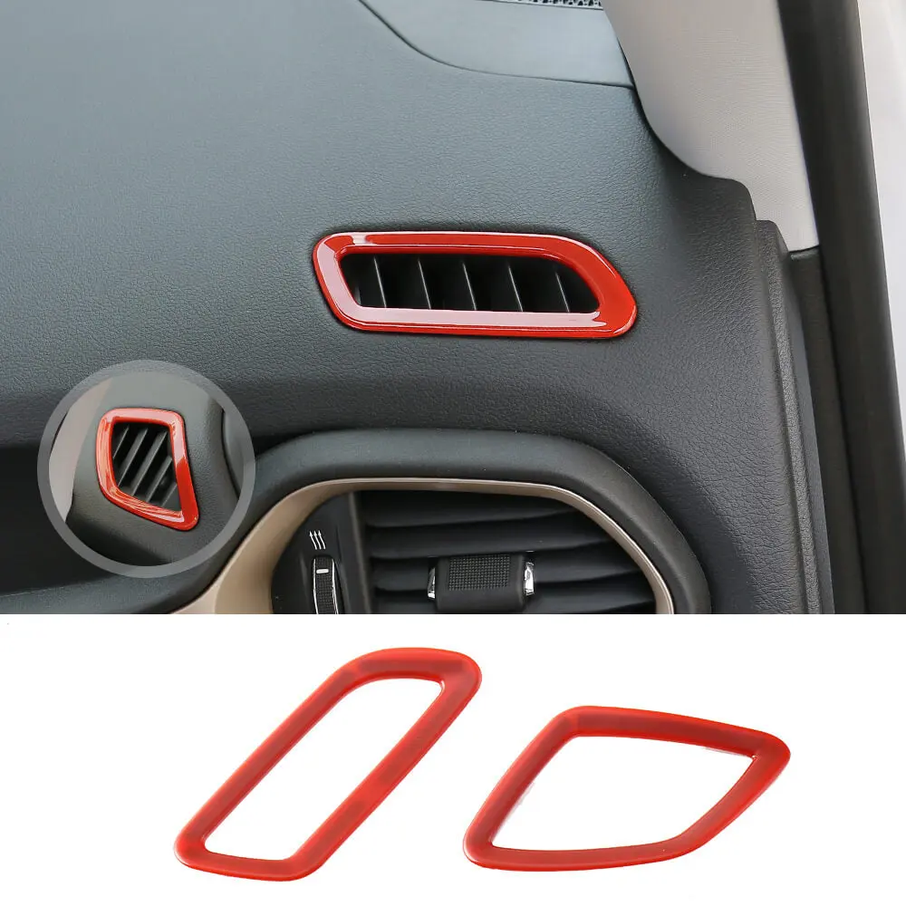 For 2015+ Jeep Renegade Dashboard Front Air Vent Outlet Ring Cover Trim - Image 9