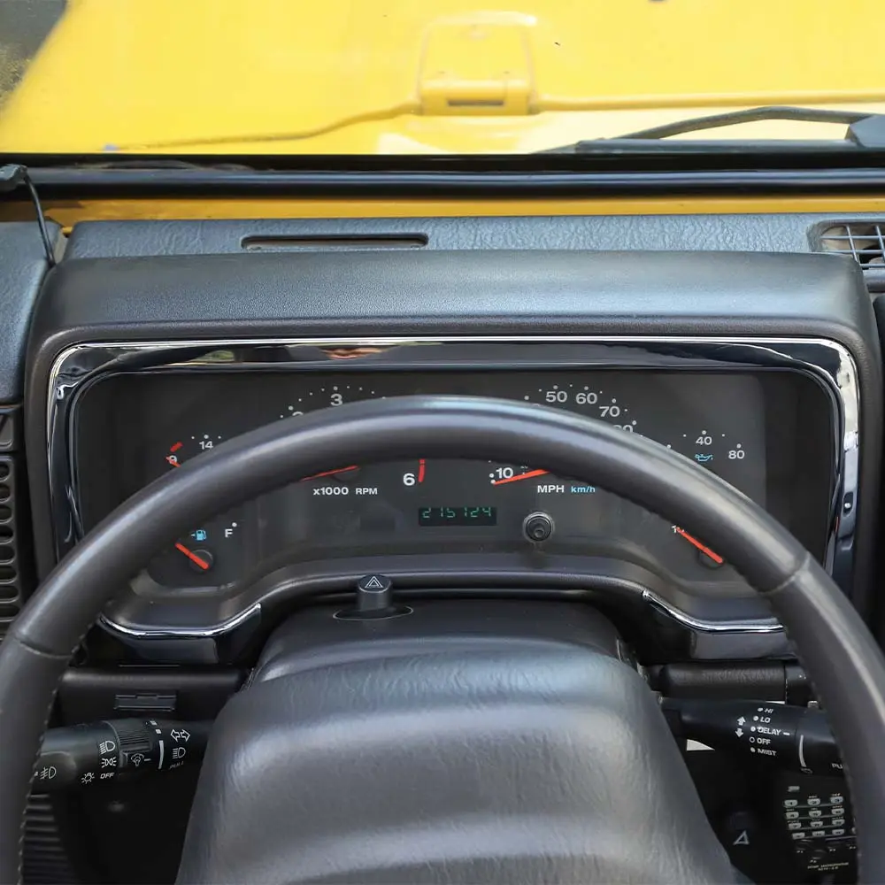 For 1997-2006 Jeep Wrangler TJ Car Dashboard Panel Trim Bezel Instrument Cover - Image 3