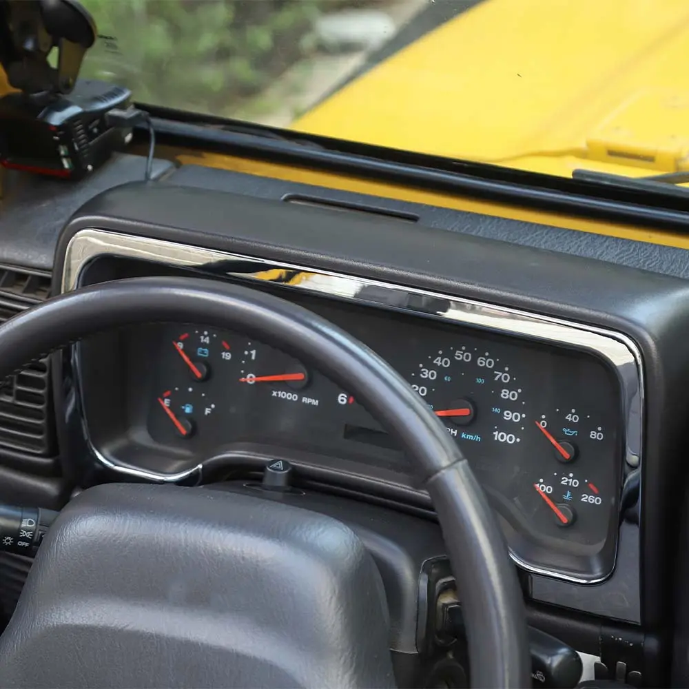 For 1997-2006 Jeep Wrangler TJ Car Dashboard Panel Trim Bezel Instrument Cover - Image 6