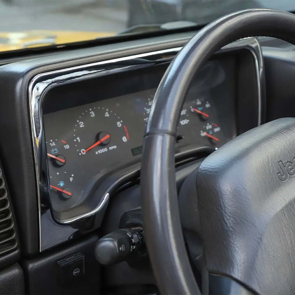 For 1997-2006 Jeep Wrangler TJ Car Dashboard Panel Trim Bezel Instrument Cover - Image 7