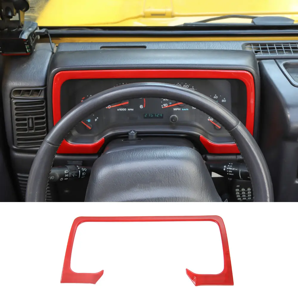 For 1997-2006 Jeep Wrangler TJ Car Dashboard Panel Trim Bezel Instrument Cover - Image 9