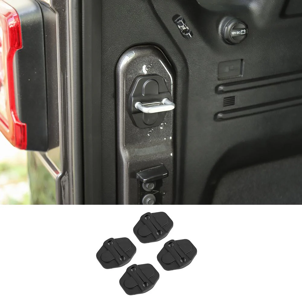 For 2018+ Jeep Wrangler JL 2-Door Car Door Lock Latch Protect Cover Trim
