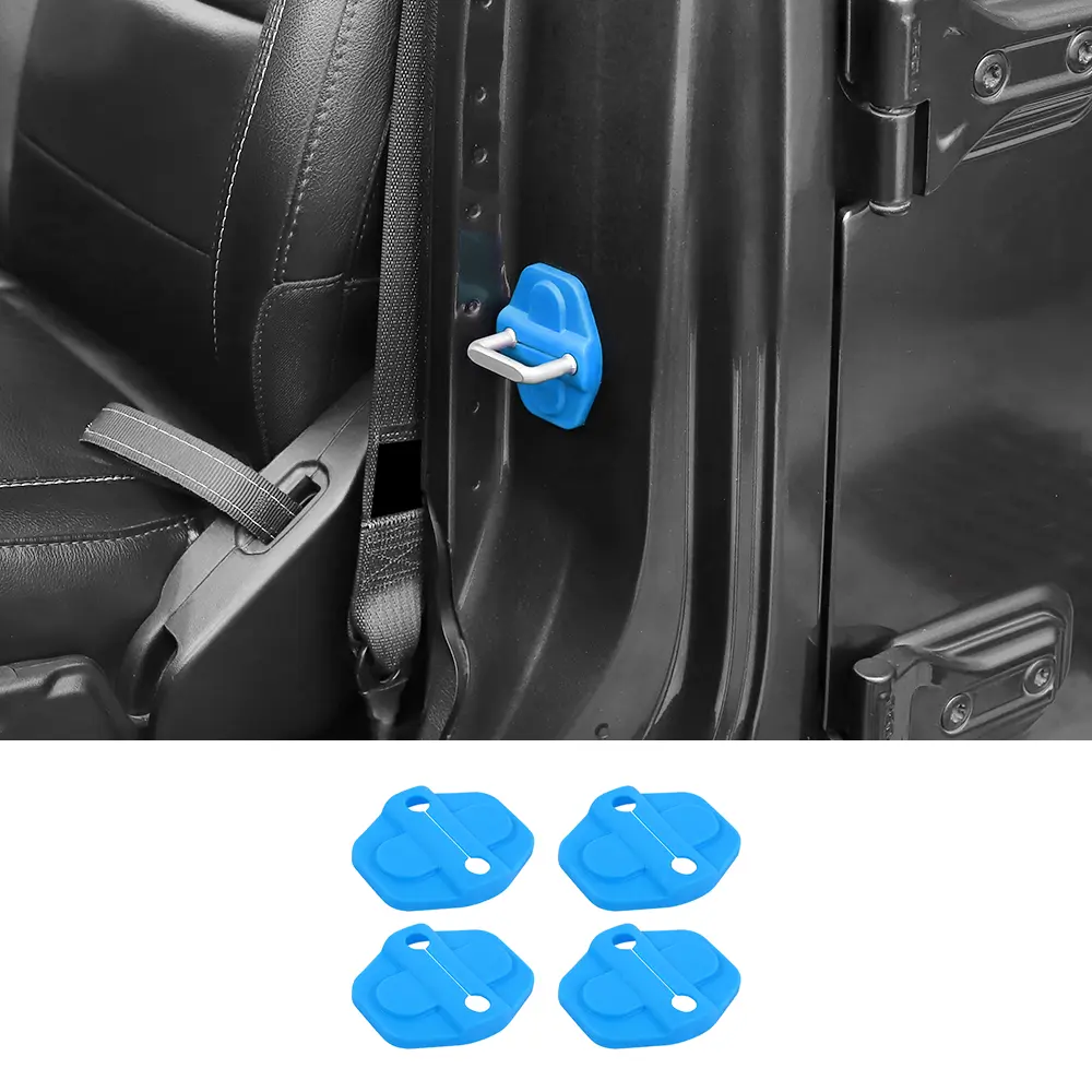 For 2018+ Jeep Wrangler JL 2-Door Car Door Lock Latch Protect Cover Trim - Image 12