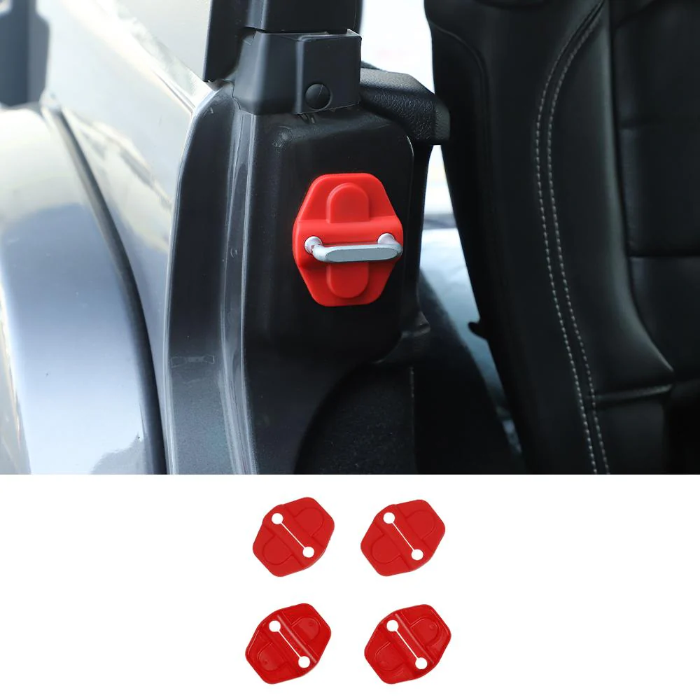 For 2018+ Jeep Wrangler JL 2-Door Car Door Lock Latch Protect Cover Trim - Image 14